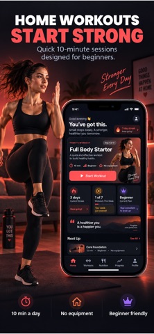 Beginner Workout at Home — App Store screenshot 1