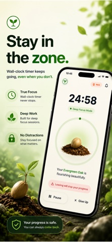Focus Garden: Pomodoro Timer — App Store screenshot 2