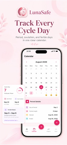 Period Tracker :LunaSafe — App Store screenshot 2