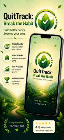 QuitTrack: Break the Habit — App Store screenshot 1