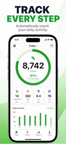 Steps Tracker & Pedometer — App Store screenshot 1