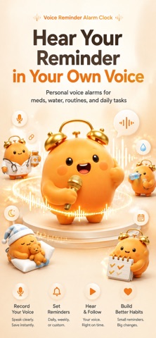 Voice Reminders Alarm Clock — App Store screenshot 1
